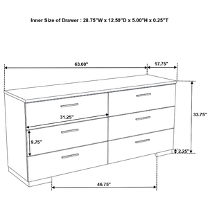 Juego de Dormitorio Convertible de 5 Piezas en Madera Blanca con Acabado Brillante, Tamaño King, para Apartamento y Hotel - Product Image 4