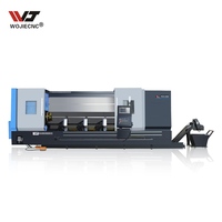 Mesin Bubut CNC CE ISO9001 WOJIE TCK1000 dengan Lubang Spindel 132mm, Tempat Tidur Miring 45 Derajat untuk Pemrosesan Katup Industri