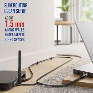 <span class=keywords><strong>Cable</strong></span> de Red <span class=keywords><strong>Ethernet</strong></span> <span class=keywords><strong>Plano</strong></span> Cat6 UTP RJ45 28AWG de Alta Velocidad para Router y Switch de Oficina - Product Image 3