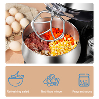 Robot culinaire électrique 1000W et batteur à gâteau Grande capacité 5,8L Acier inoxydable Appareil de cuisine automatique pour usage domestique
