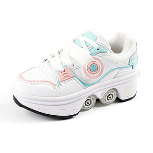 Chaussures à roulettes transformables pour enfants, vente en gros, chaussures à roulettes pour adultes et enfants avec 4 roues, patins en ligne - Product Image 2