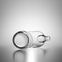 Bouteille de whisky de luxe en verre transparent de 750 ml à fond épais avec bouchon en liège, finition mate, col long pour brandy, rhum et spiritueux