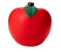 Groothandel PU rode appelvormige squishy stressbal stress speelgoed fruit squishy stressbal knijp promotieartikelen op maat gemaakte speelgoed