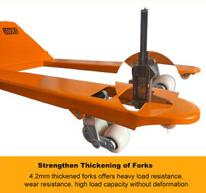 Chariot à palettes hydraulique manuel SYNGE de 2 tonnes avec longueur de fourche personnalisée pour restaurants, imprimeries et commerces de détail - Product Image 3