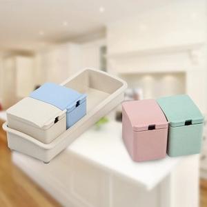 Juego de Botellas para Condimentos de Paja de Trigo, Equipo de Cocina, Salero, Caja Organizadora de Especias, Caja para Condimentos - Product Image 2