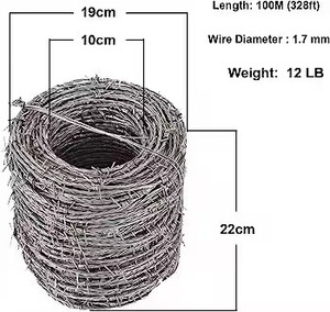 <span class=keywords><strong>Alambre</strong></span> <span class=keywords><strong>de</strong></span> Púas Galvanizado Personalizable <span class=keywords><strong>de</strong></span> 0.8mm, Tejido, para Cercas, con Eslabones <span class=keywords><strong>de</strong></span> Cadena, para Ganado, con Púas Cruzadas, <span class=keywords><strong>por</strong></span> Metro - Product Image 2