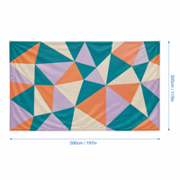 Drapeau de stade géant personnalisé en polyester avec impression numérique, durable et écologique, séchage rapide, drapeau rectangulaire pour événements sportifs