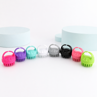 Brosse de massage pour animaux de compagnie en silicone et ABS, double poignée, pour le toilettage des chats et des chiens, emballage personnalisé, fournitures de nettoyage pour animaux de compagnie, vente en gros
