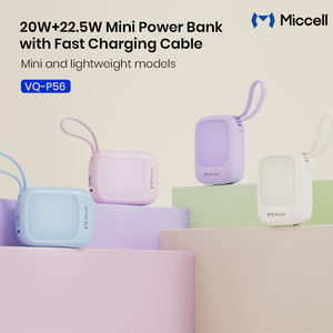 Batería Externa Miccell Mini de 10000 mAh con Carga Rápida de 22.5 W y Cables Dobles para Viajes, Estudiantes y <span class=keywords><strong>Trabajadores</strong></span> de Oficina - Product Image 2
