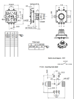 Encodeur de Précision TOPVR EC11 SMD Compact, Hauteur Totale 8 mm, Montage en Surface