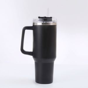 <b>Travel</b> Car H1.0 <b>Handle</b> <b>Mug</b> 40oz Double Wall Insulated Tumbler Lid Straw Anti-Slip ODM Custom Brand - Product Image 1