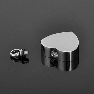 Collier Cœur en Acier Inoxydable pour Enfants, Bijou Funéraire pour Cendres Humaines, Urne Commémorative - Le Seigneur est mon berger... - Product Image 3