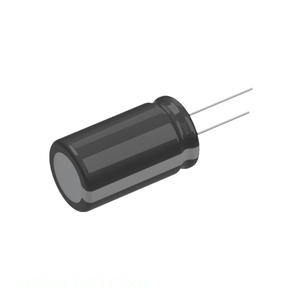 Condensador Original de 4.7 uF 100PK4.7MEFC5X11 de Aluminio con Orificio Pasante, 4.7UF 20% 100V RADIAL - Product Image 1