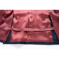 Jas Blazer Pria Biru Dongker Model 9-SZDX0925VBC Gaya Lipit Depan Ukuran Besar Bahan Bernapas untuk Pesta Prom, Pakaian Pengantin Pria, Jas Pernikahan