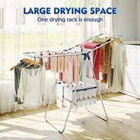 Séchoir à linge métallique réglable en hauteur, pliable, pour la vente en gros