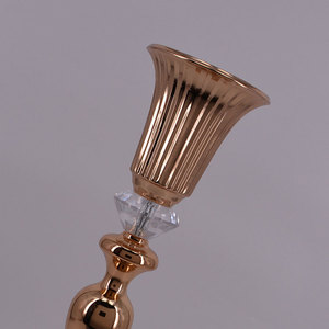 Gold Wedding Flower Table <strong>Vase</strong> <strong>Stand</strong> by Road Leader for Center Piece Decoration - Product Image 2
