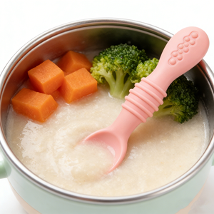 Produits pour bébés nouveau-nés OEM&ODM, cuillère en silicone de qualité alimentaire sans BPA, durable, de haute qualité, ensemble d'alimentation pour bébés en première étape - Product Image 6