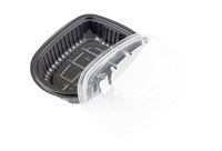 Boîtes à poulet frit jetables biodégradables avec couvercle transparent – Contenants écologiques pour poulet rôti à emporter et rangement pour rôtisserie