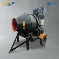 Malaxeur à ciment à tambour MHF JZC 5,5 kW 350 L intégré sur mesure, machine à béton économe en énergie pour projets de construction agricole