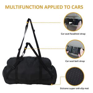 मध्यम कुत्तों के लिए अल्ट्रा आरामदायक ऑक्शफोर्ड कुत्ते कार बिस्तर गैर-पर्ची नीचे हटाने योग्य और धोने योग्य पर्यावरण के अनुकूल 2-इन-1 पालतू वाहन बिस्तर - Product Image 3