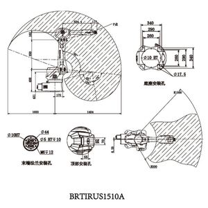 Bras de robot industriel BRTIRUS1510A avec portée de 1500 mm, PLC et moteur, capacité de charge de 10 kg, protection IP54 - Product Image 4