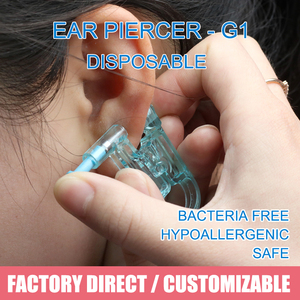 Pistola de Perforación de Oreja de Autoservicio - G1 con Aretes de Cristal Púrpura, Kit Perforador de Oreja Indoloro Desechable, Perforación Segura - Product Image 5