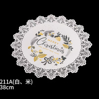 Napperons Imprimés en PVC Vinyle Effet Dentelle Imperméables Antidérapants Floraux Luxe Réutilisables Jetables pour Banquets Mariages Maison Restaurant Hôtel