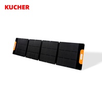 Panneau solaire monocristallin portable KUCHER 200W noir SP200W 40 cellules ETFE, efficacité 22%, pliable pour utilisation en extérieur