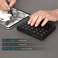 Keyboard nirkabel, papan ketik pad tanpa kabel, tombol pintas Remote kontrol untuk menggambar grafis Tablet PC Mac Permukaan Laptop