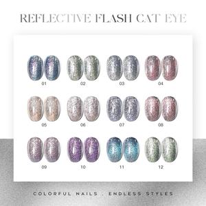 JTING - Esmalte de Uñas en Gel con Efecto Ojo de Gato Reflectante en 12 Colores de Última Tendencia, Esmalte de Uñas en Gel con Efecto Ojo de Gato OEM/ODM, Suministros para Salón de Belleza - Product Image 4