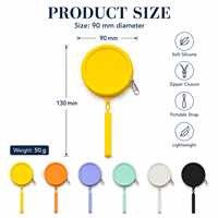 Porte-monnaie universel rond en silicone, mini étui pour écouteurs, sac de rangement portable pour câbles de données, petite pochette à bijoux pour femmes et enfants