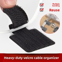 Attaches-câbles en nylon auto-adhésifs pour câbles d'alimentation et de données avec support adhésif 3M, lot de 10