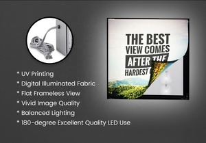 Khung nhôm cao cấp LED Backlit biểu ngữ đứng hai mặt seg vải hộp Đèn hiển thị cho gian hàng triển lãm - Product Image 6