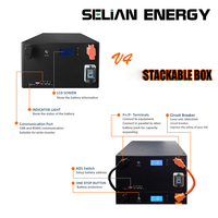 Boîtier de batterie LiFePO4 en stock dans l'UE, DIY 51,2V 16S 48V 280A avec BMS 200A, boîte de batteries pour cellules EVE CATL 280Ah/310Ah/320Ah/314AH