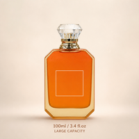 Flacon de parfum en verre vide élégant de 100 ml avec couvercle en cristal, emballage de luxe en boîte cadeau géométrique pour parfum