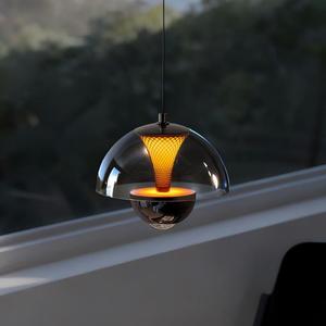 <strong>Nordic</strong> Luxury Hotel Modern Warm <strong>Pearl</strong> Black Clear Glass Dome Hanging LED Pendant Chandelier Ceiling Lamp Indoor Use - Product Image 1