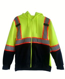 Vente en gros de tissu polyester haute visibilité gilet de travail de construction veste de sécurité sweat haute visibilité gilet de sécurité haute visibilité - Product Image 6