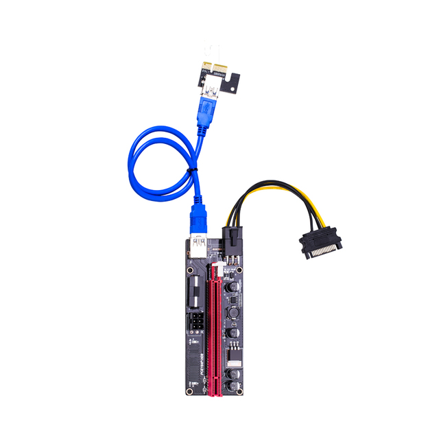 Newest VER 009S PCI-E 1X to 16X LER Riser Card Extender PCI Express Adapter USB 3.0 Cable A1