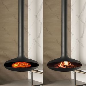 Cheminée suspendue au bioéthanol, vapeur, gaz et électrique CRUISE, 600 mm, décorative, intérieure, <span class=keywords><strong>en</strong></span> alliage d'acier au carbone, design moderne - Product Image 2