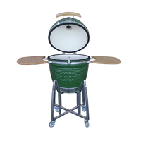AUPLEX - Parrilla Kamado de Carbón para Exteriores, de Cerámica y Hierro, Estilo Coreano Moderno, de 21 Pulgadas, para Jardín, Barbacoa, Fiestas en el Patio Trasero