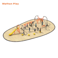 Équipement de terrain de jeu extérieur de haute qualité pour enfants : structure de grimpe en corde et filet pour écoles et parcs d'aventure