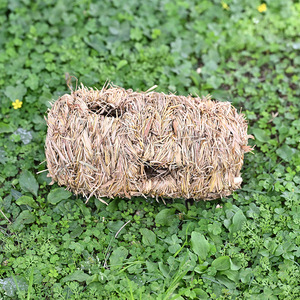 อุโมงค์สัตว์เลี้ยงทอมือจากฟาง ขนาด 20x10 ซม. เป็นมิตรกับสิ่งแวดล้อม สำหรับแฮมสเตอร์ออกกำลังกาย เล่น และเป็นที่หลบซ่อน - Product Image 2