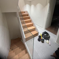 Escalier en bois moderne et durable à double poutre pour la maison Loft Duplex Villa Grenier-Utilisation en intérieur