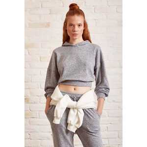 Ensemble de survêtement décontracté gris pour femme, coupe ample, respirant, pantalon de jogging - Product Image 5