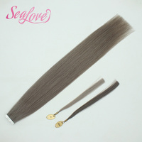 Extensions de cheveux humains en gros, double trame, à bandes adhésives, couleur Balayage, ondulation Water Wave, extensions régulières à bandes adhésives