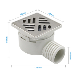 Corpo in plastica Anti odore bagno <span class=keywords><strong>doccia</strong></span> PVC tubo di <span class=keywords><strong>scarico</strong></span> con coperchio in acciaio inox <span class=keywords><strong>doccia</strong></span> <span class=keywords><strong>scarico</strong></span> - Product Image 6