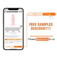 Flacon pompe sans air en acrylique de luxe 15ml 30ml 50ml, contenant cosmétique cylindrique rond pour sérum et lotion de soin de la peau