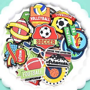 Sport Style Custom Logo Clog Accessories Cartoon Anime Slippers Decorations PVC Designer <strong>Footballs</strong> Shoes <strong>Charms</strong> - Product Image 1