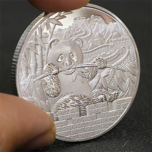 <span class=keywords><strong>Moneda</strong></span> Conmemorativa de <span class=keywords><strong>Panda</strong></span> Chino, Regalo Creativo, Medalla Conmemorativa de Metal Plateado, Monedas Coleccionables - Product Image 3