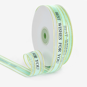 Nastro in Organza con Logo Personalizzato, 100% Seta, Bordo Dorato, per Confezioni Regalo e Decorazioni Torte - Product Image 6